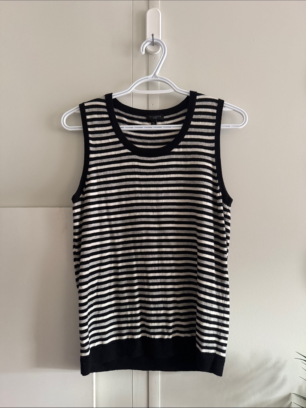 TALBOTS PETITES Striped Tank Top M
